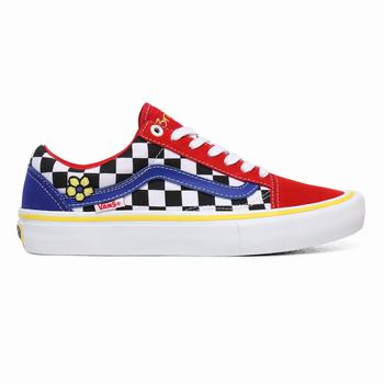 Vans Brighton Zeuner Old Skool Pro - Naisten Tennarit - VaaleanPunainen/Sininen